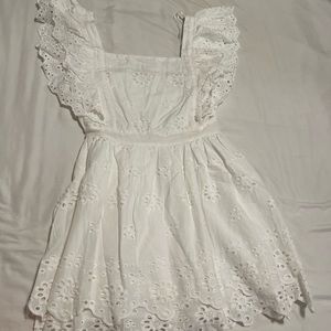 Embroidered white sundress